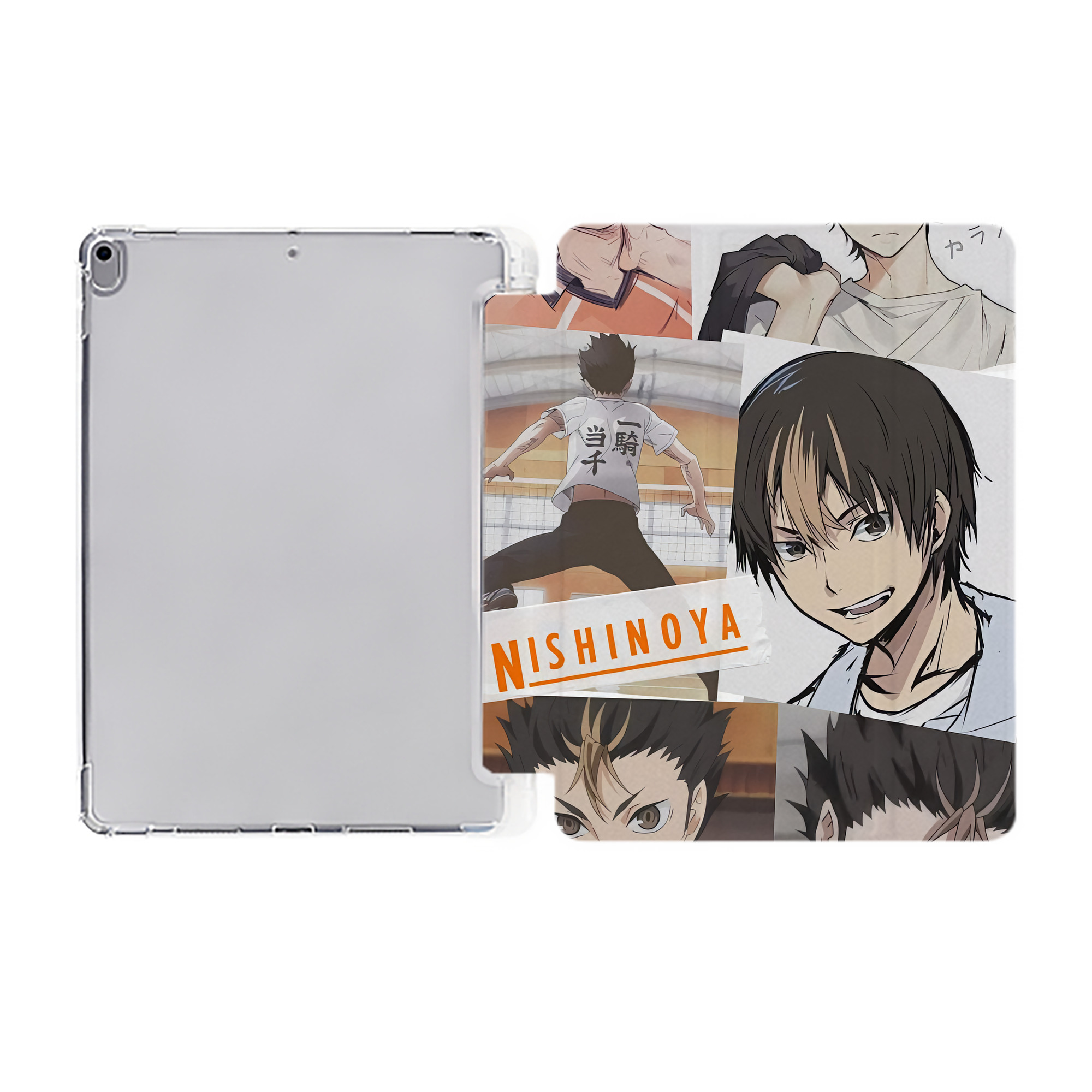 （画像用） ハイキュー!! Haikyu!! IPad ケース ペン収納付き 三つ折りスタンド PUレザー×シリコン 対応機種9.5/10.5/10.9インチ